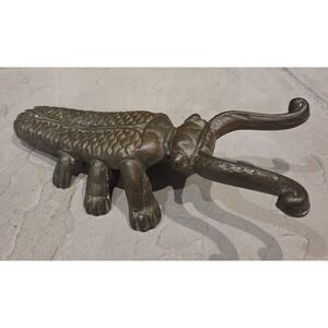 VINTAGE Heavy Cast Iron Beetle Bug BOOT JACK Rustic Home Decor Doorstop Bookend